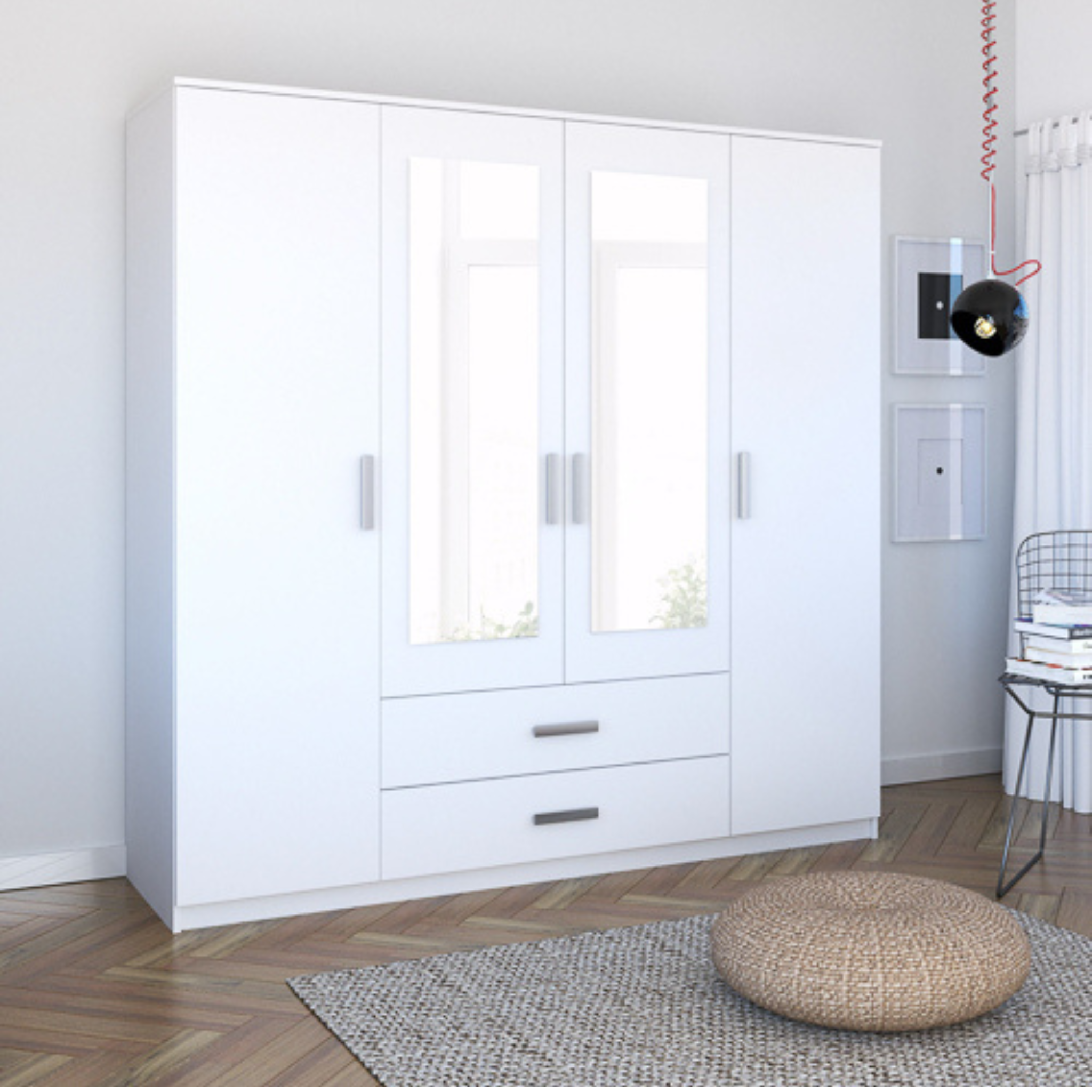 Spinta TAMINA 4D2S su veidrodžiais