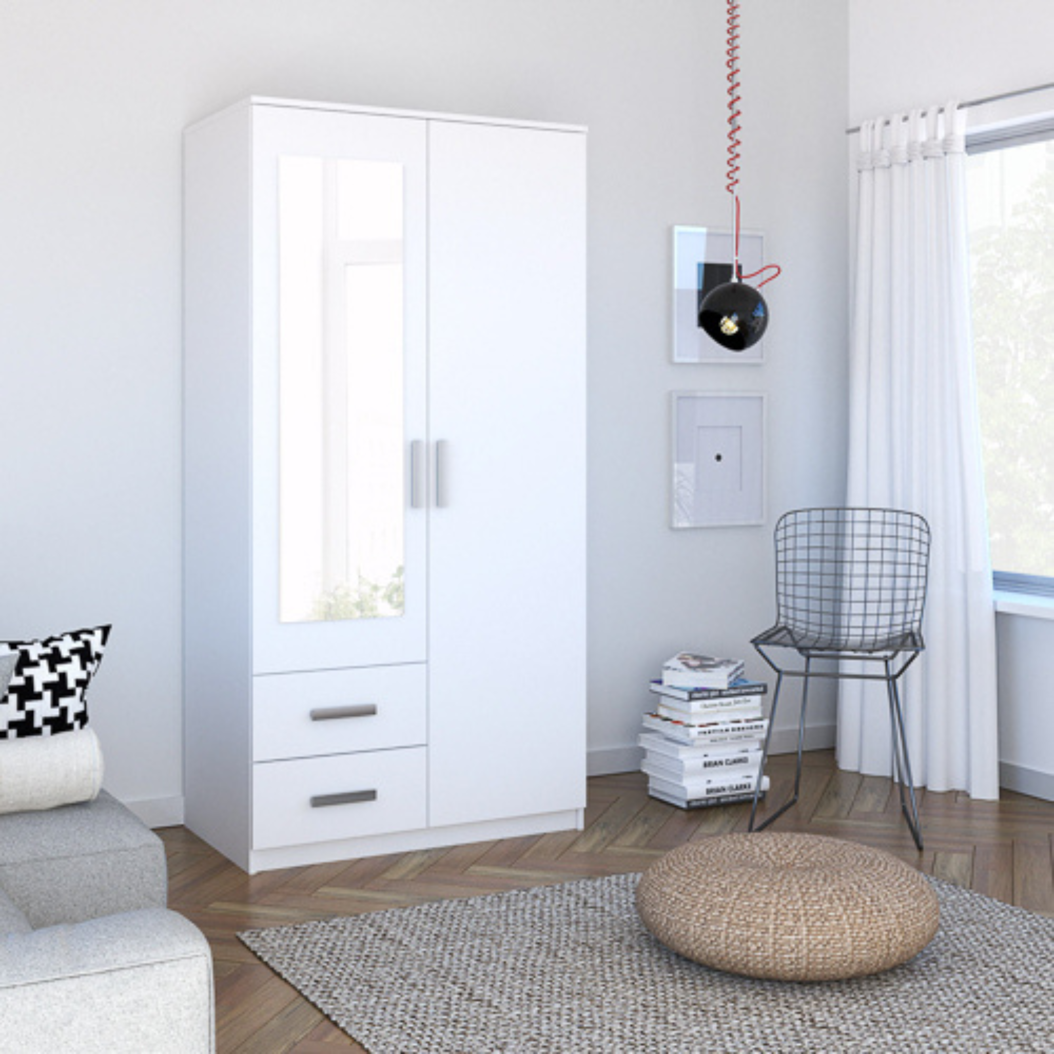 Spinta TAMINA 2D2S su veidrodžiu