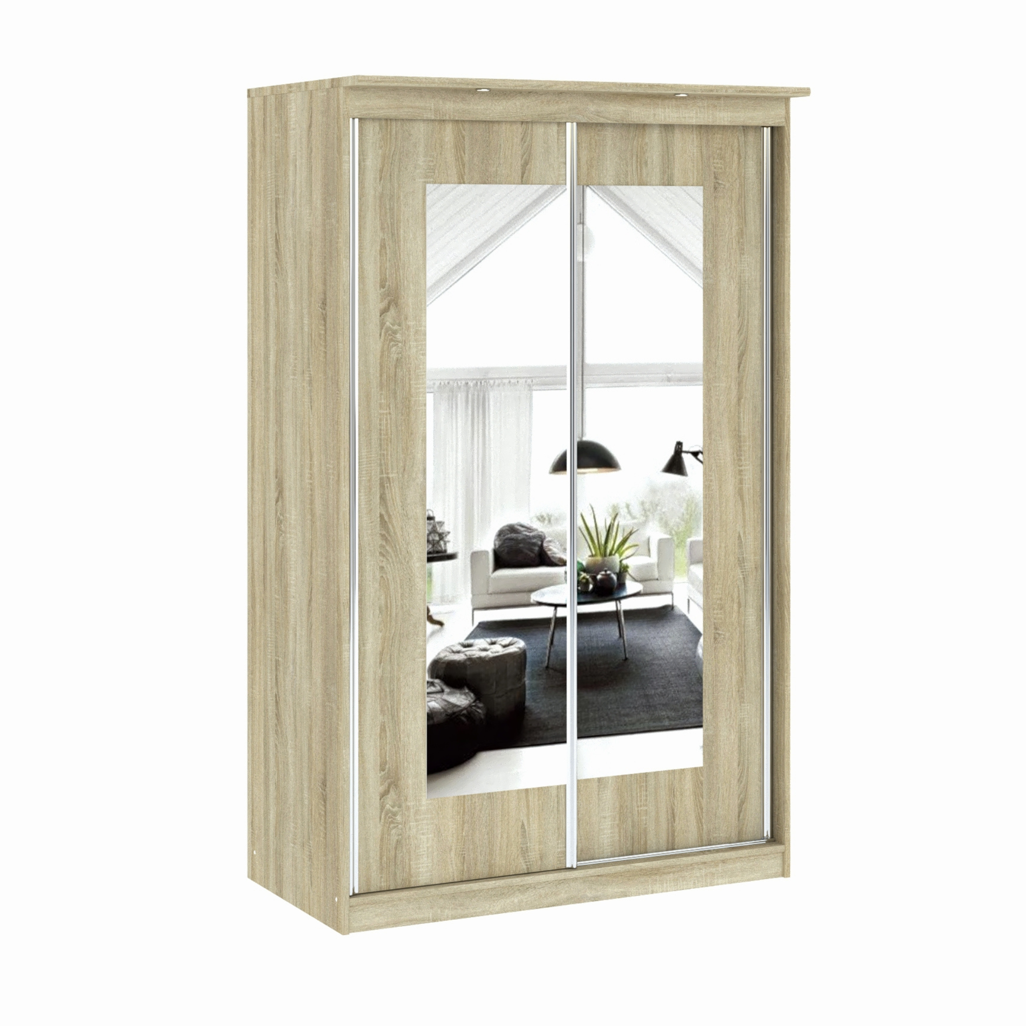 Sonoma spinta MORTY su veidrodžiais ir LED apšvietimu