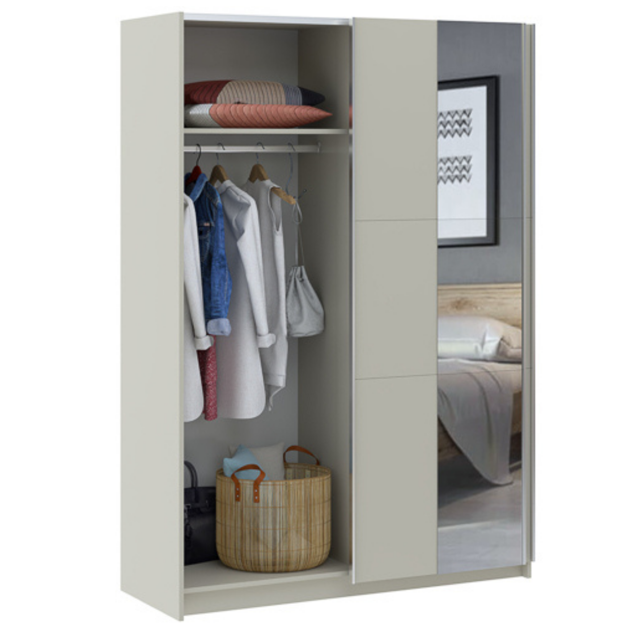 Spinta LUSE su veidrodžiu