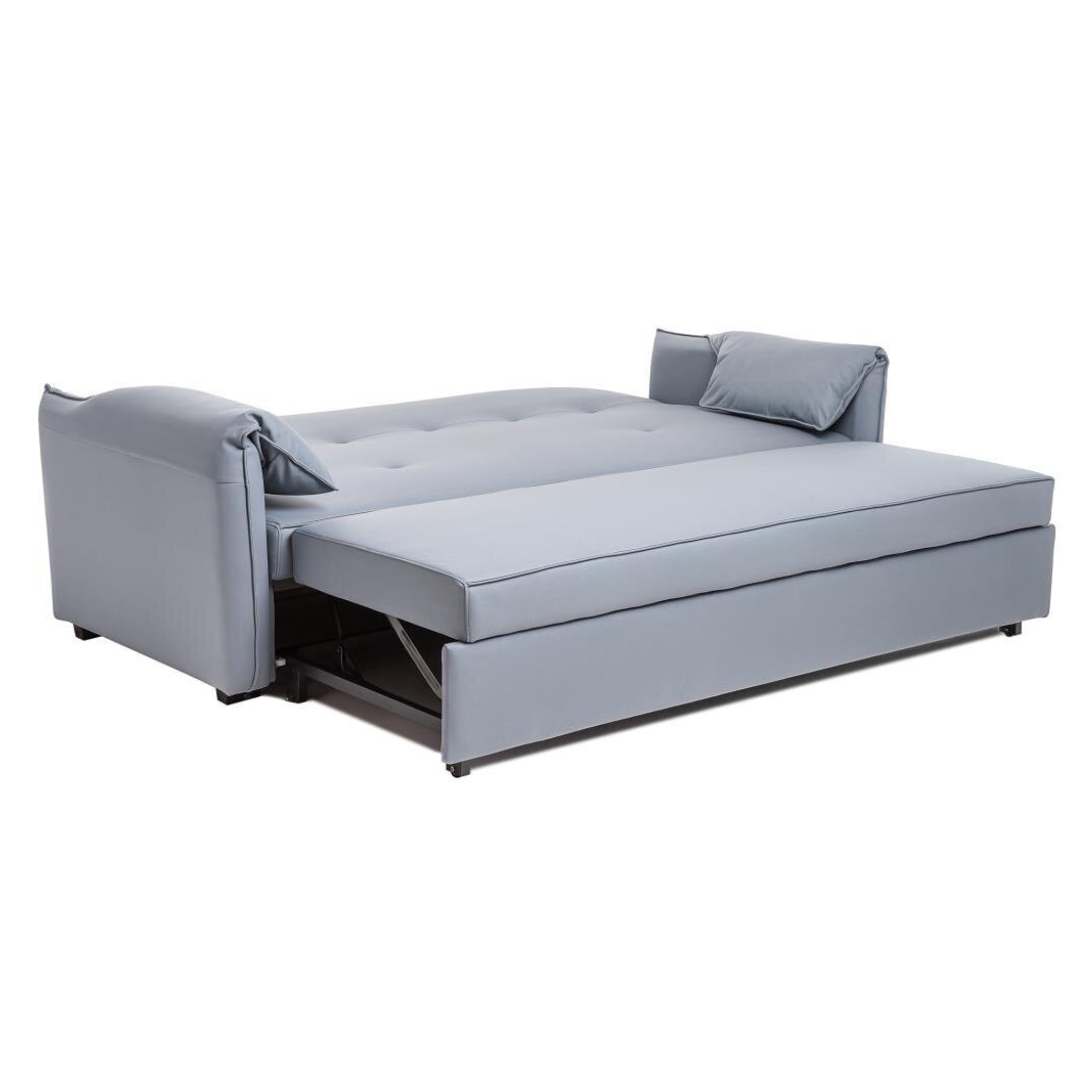 Sofa-lova „Nexus“ išskleista į miegamą padėtį – patogi 140×190 cm lova