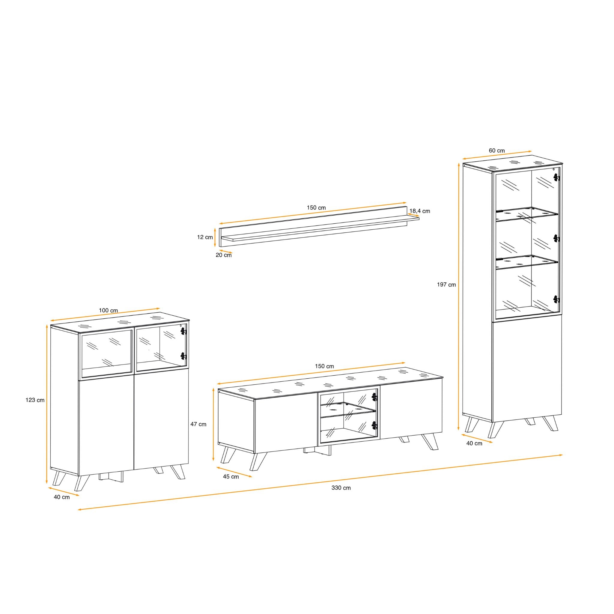 Komplektas "THIN" (4 dalių)