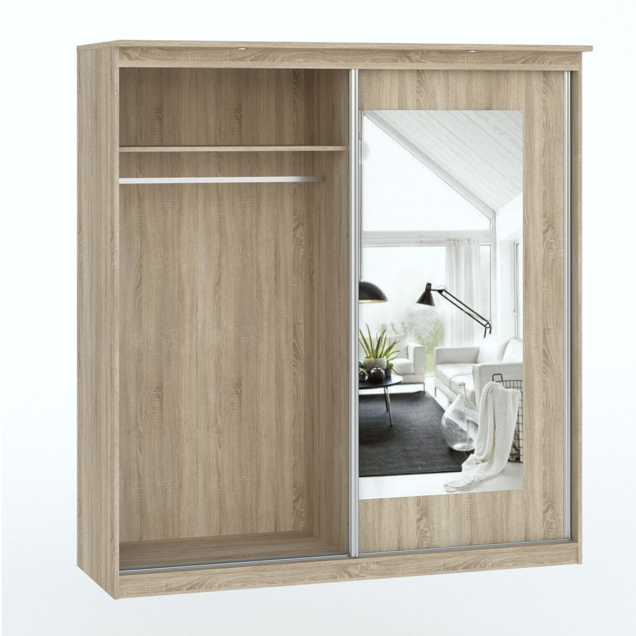 Spinta MORTY 2D2L/180 su veidrodžiu