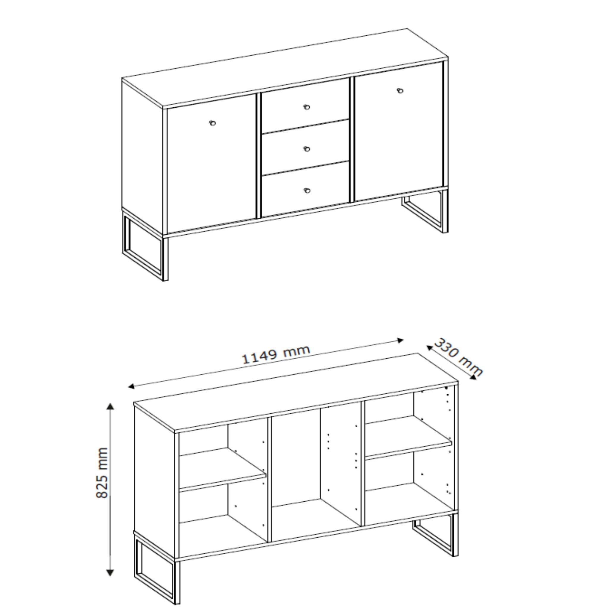 Komoda LINEA CABINET 2D3S