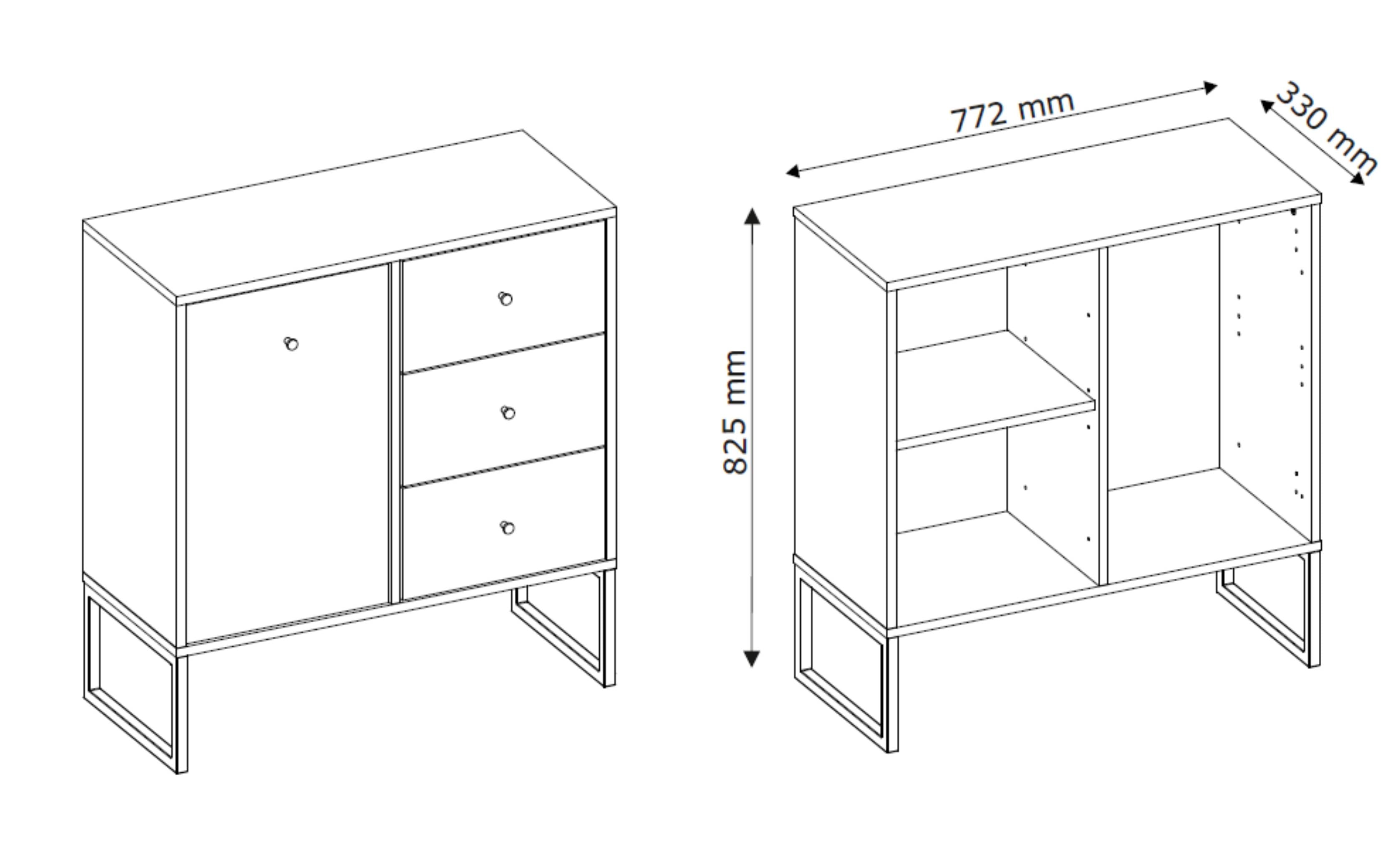 Komoda LINEA CABINET 1D3S