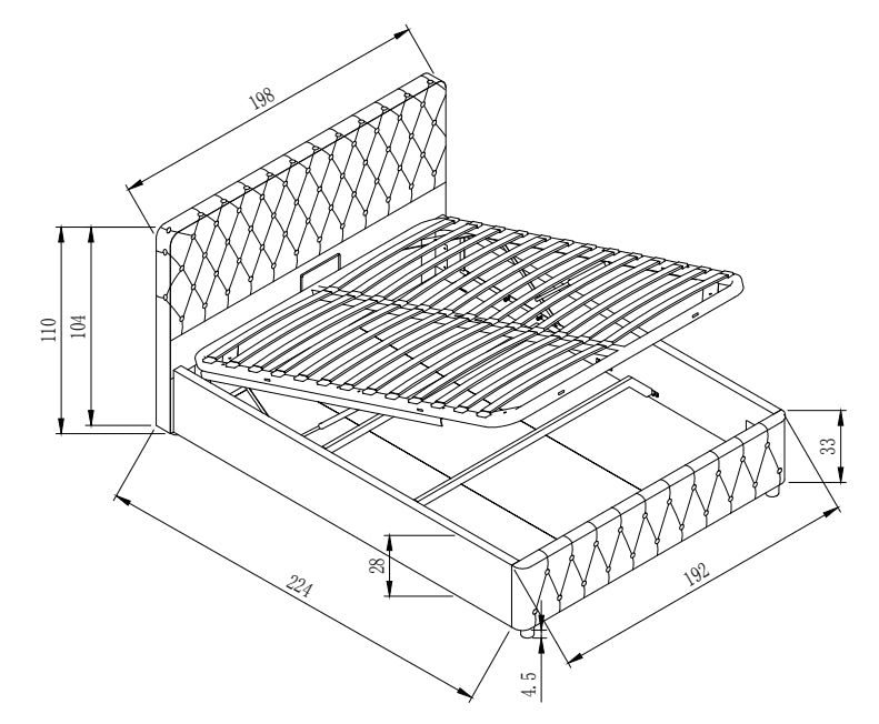Miegamojo lova AURORA