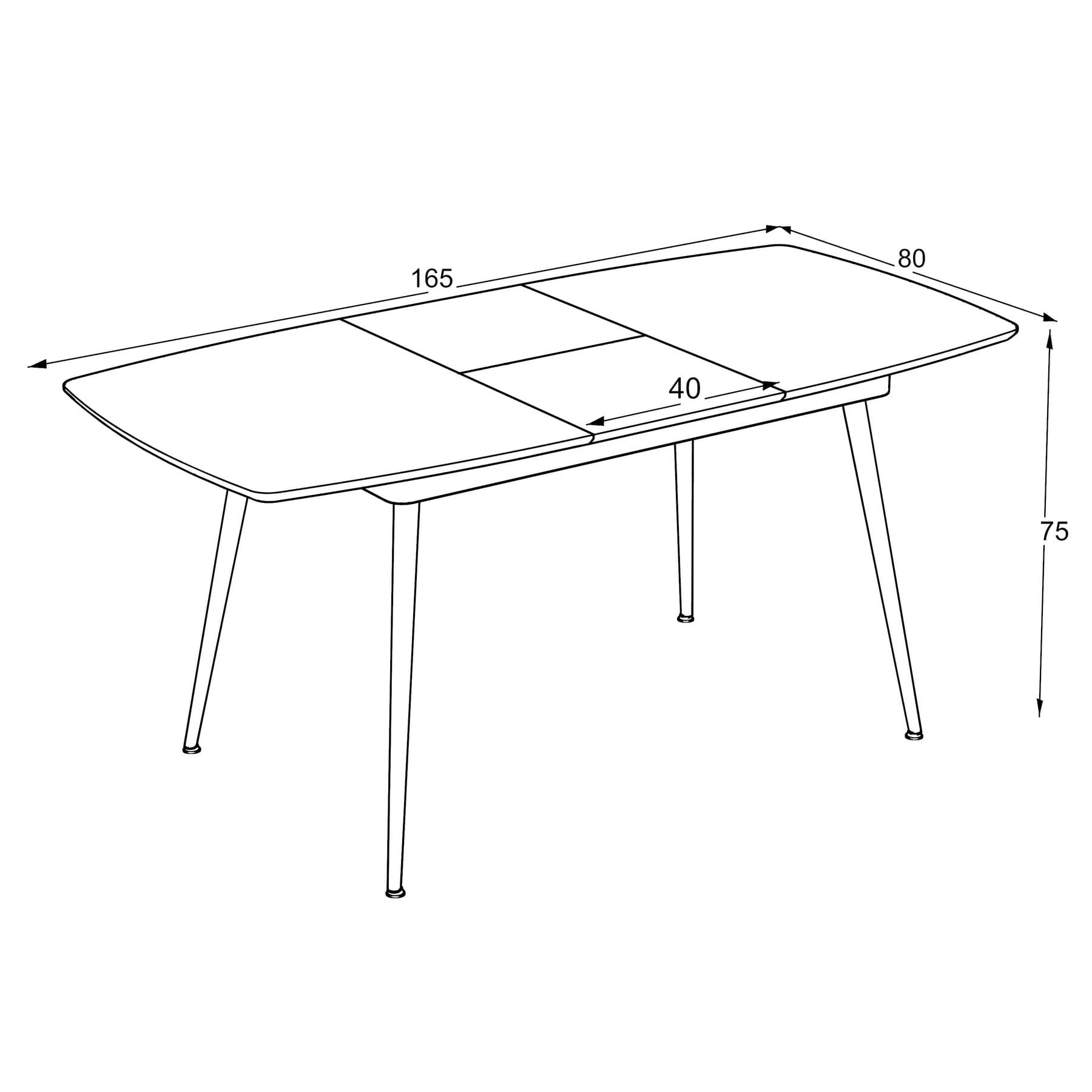 Ištiesiamas stalas YENSE-145
