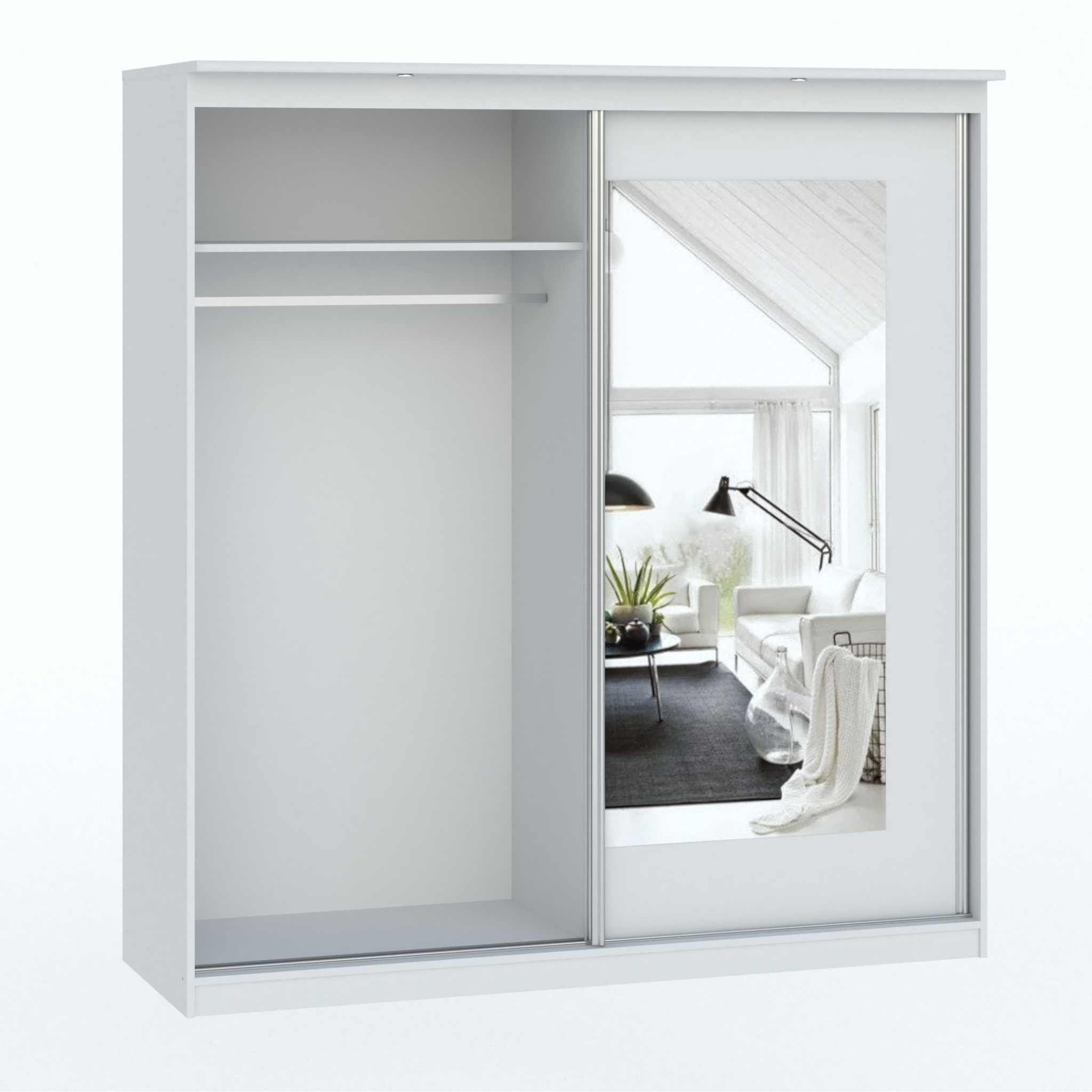 Spinta MORTY 2D2L/180 su veidrodžiu