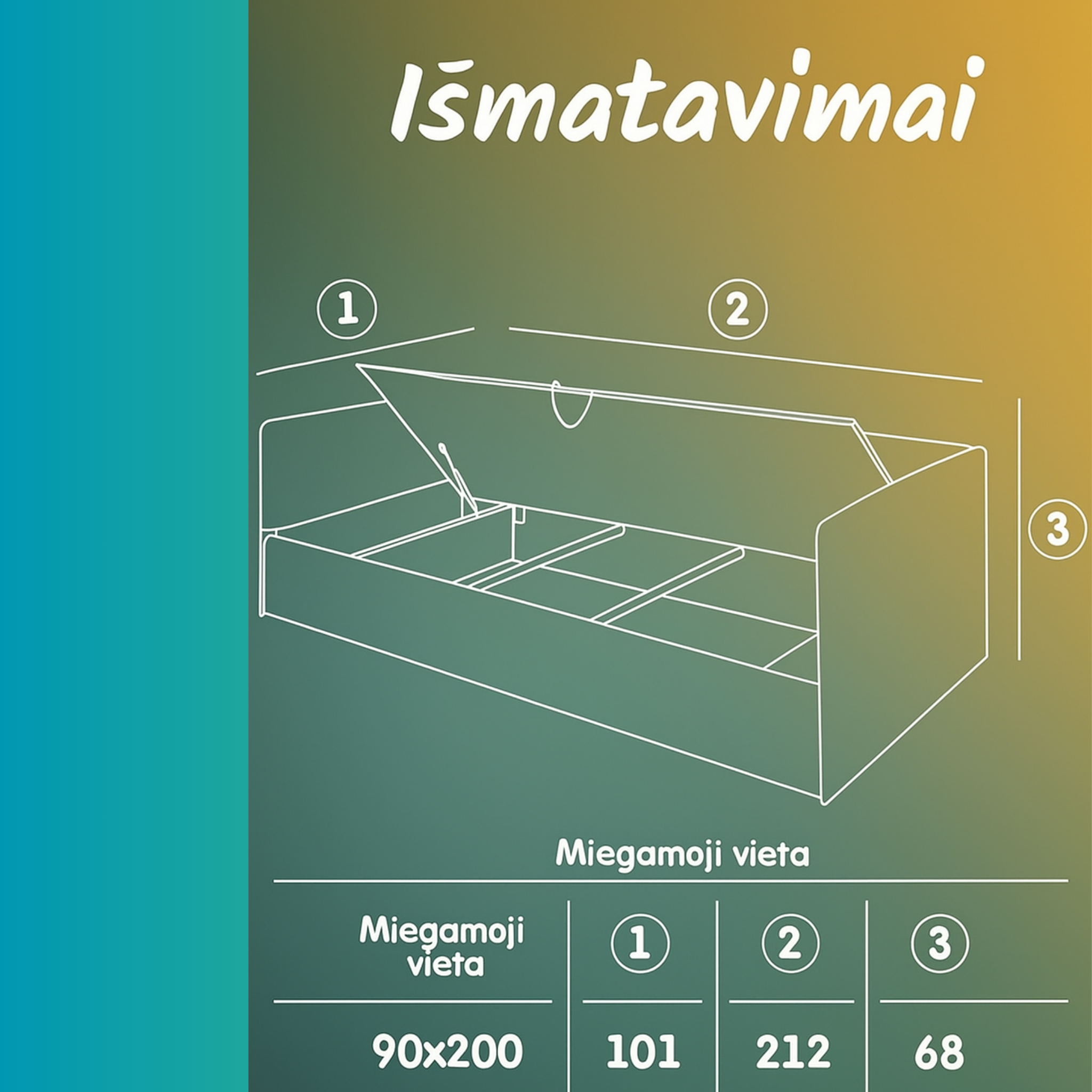 Viengulė Lova „ELIZA Soft“